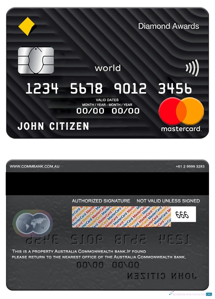 Hochwertige Herunterladen Australien Commonwealth Bank Mastercard Photoshop Vorlage