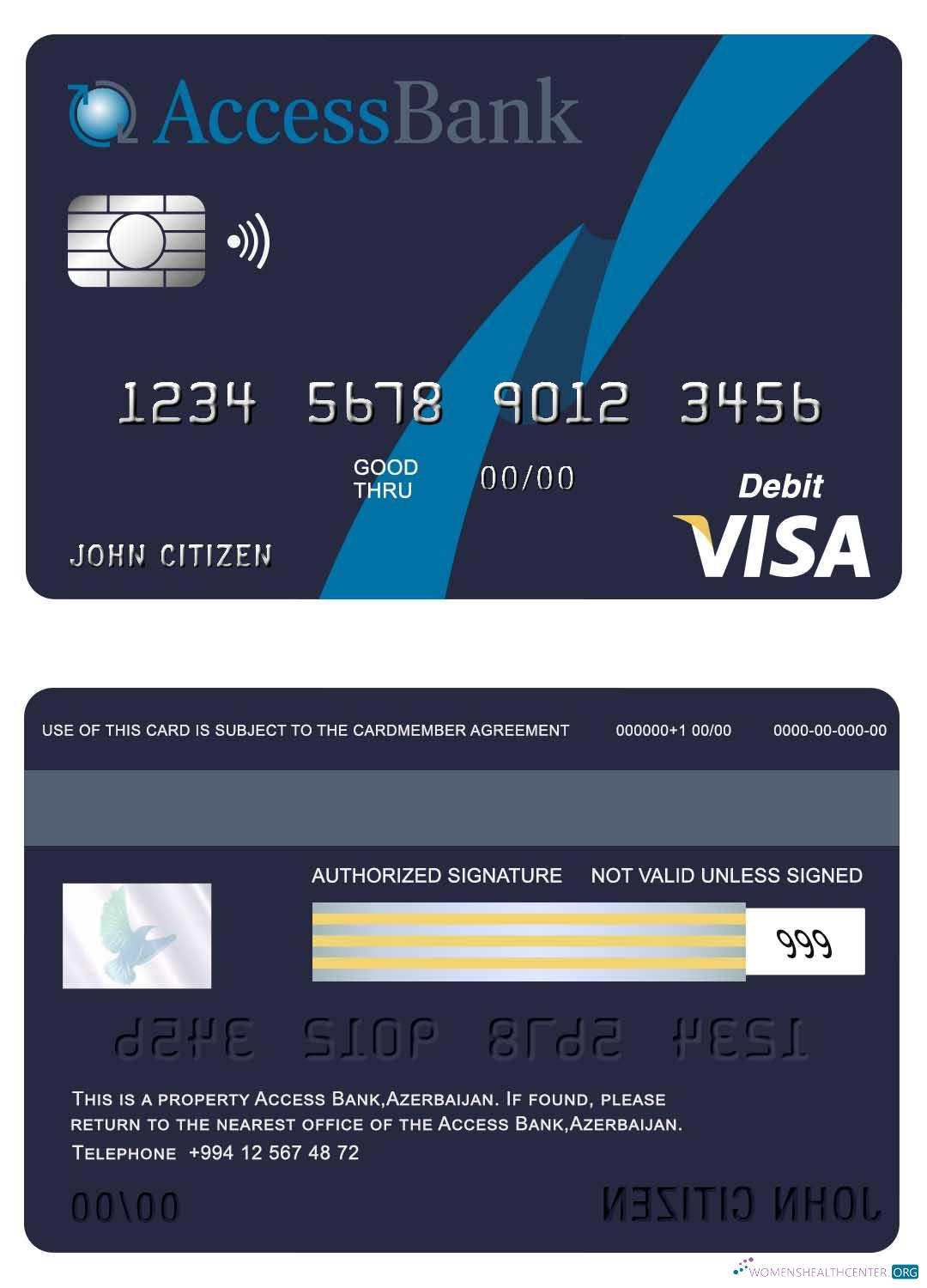 Premium Herunterladen Aserbaidschan Access Bank Visa Karte Photoshop Vorlage