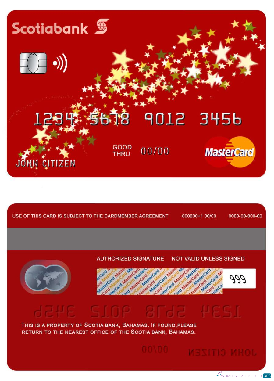 Premium Herunterladen Bahamas Scotia Bank Mastercard Photoshop Vorlage