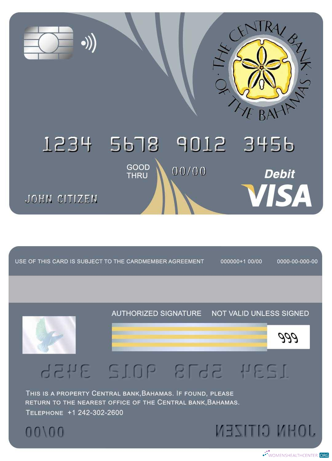 Premium Herunterladen Bahamas The Zentral Bank Visa Karte Photoshop Vorlage
