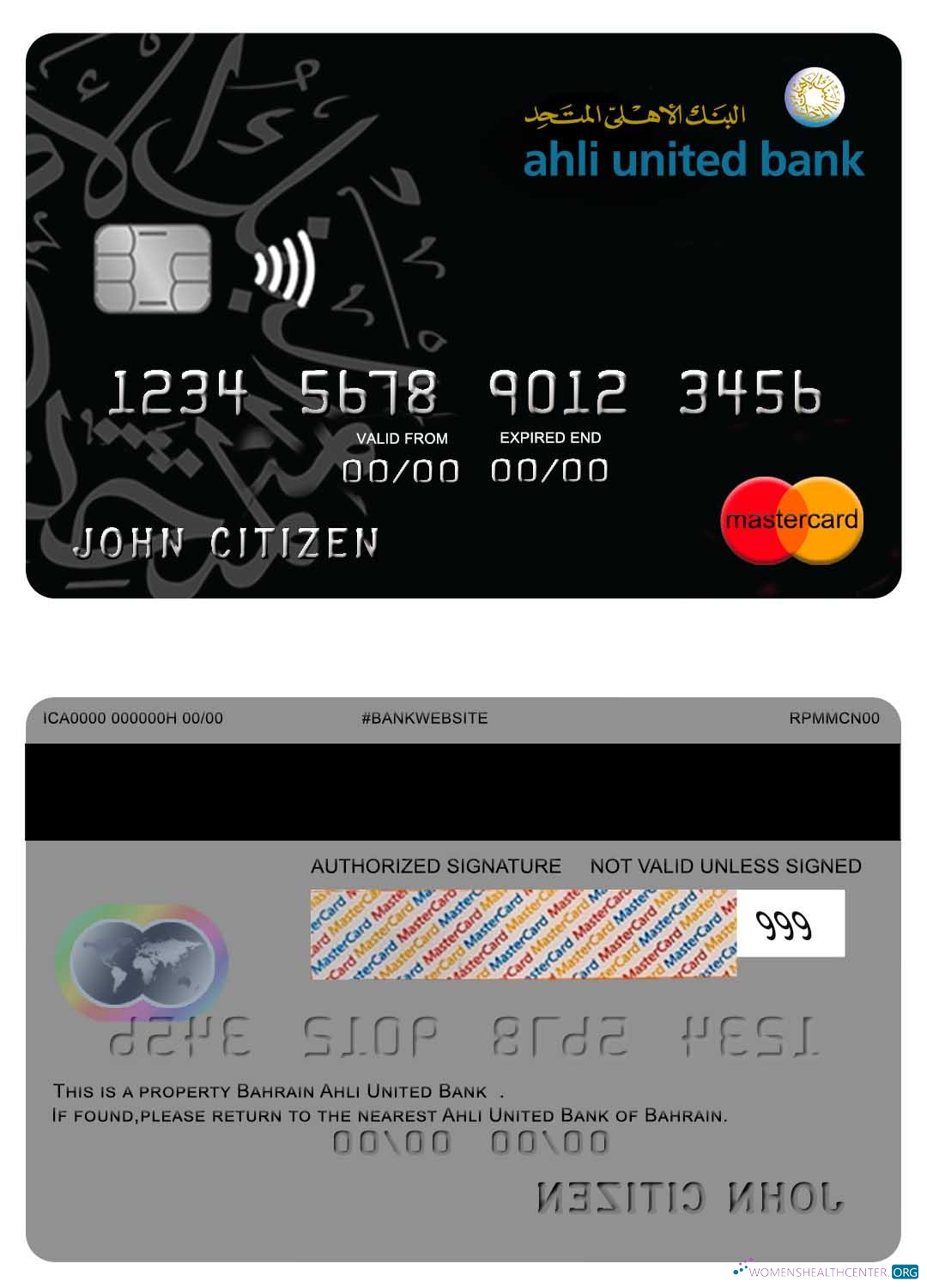 Premium Herunterladen Bahrain Ahli Vereint Bank Mastercard Photoshop Vorlage