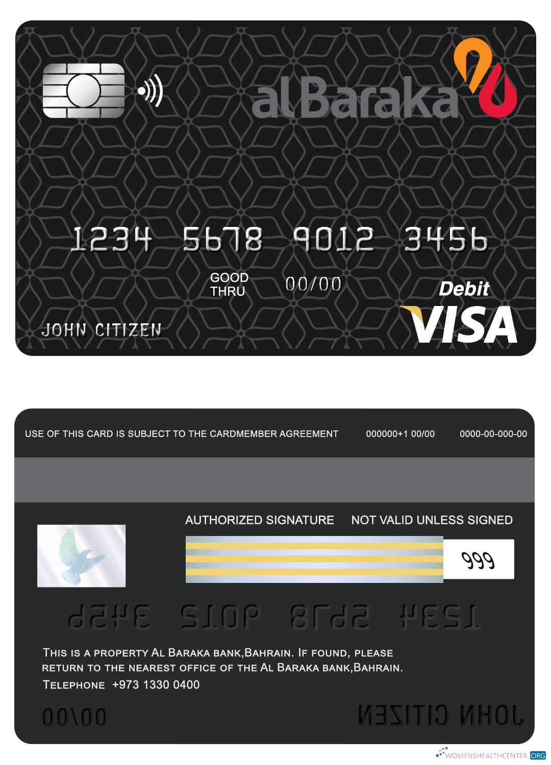Editierbare Herunterladen Bahrain Al Baraka Bank Visa Karte Photoshop Vorlage