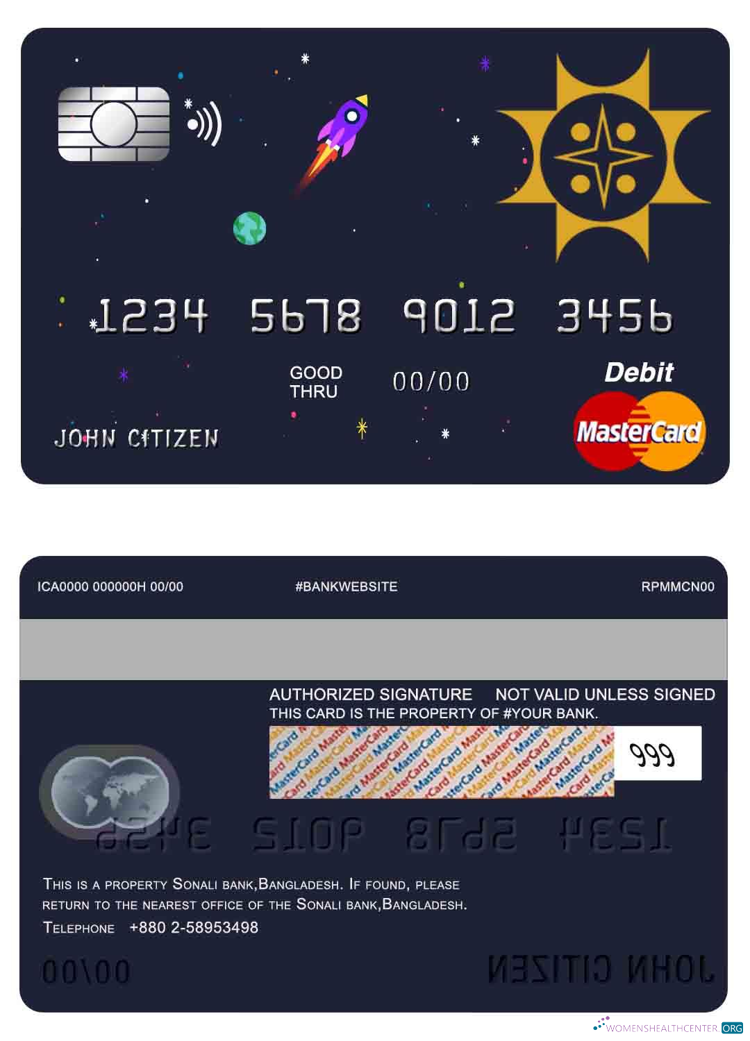 Professionelle Herunterladen Bangladesch Sonali Bank Mastercard Photoshop Vorlage