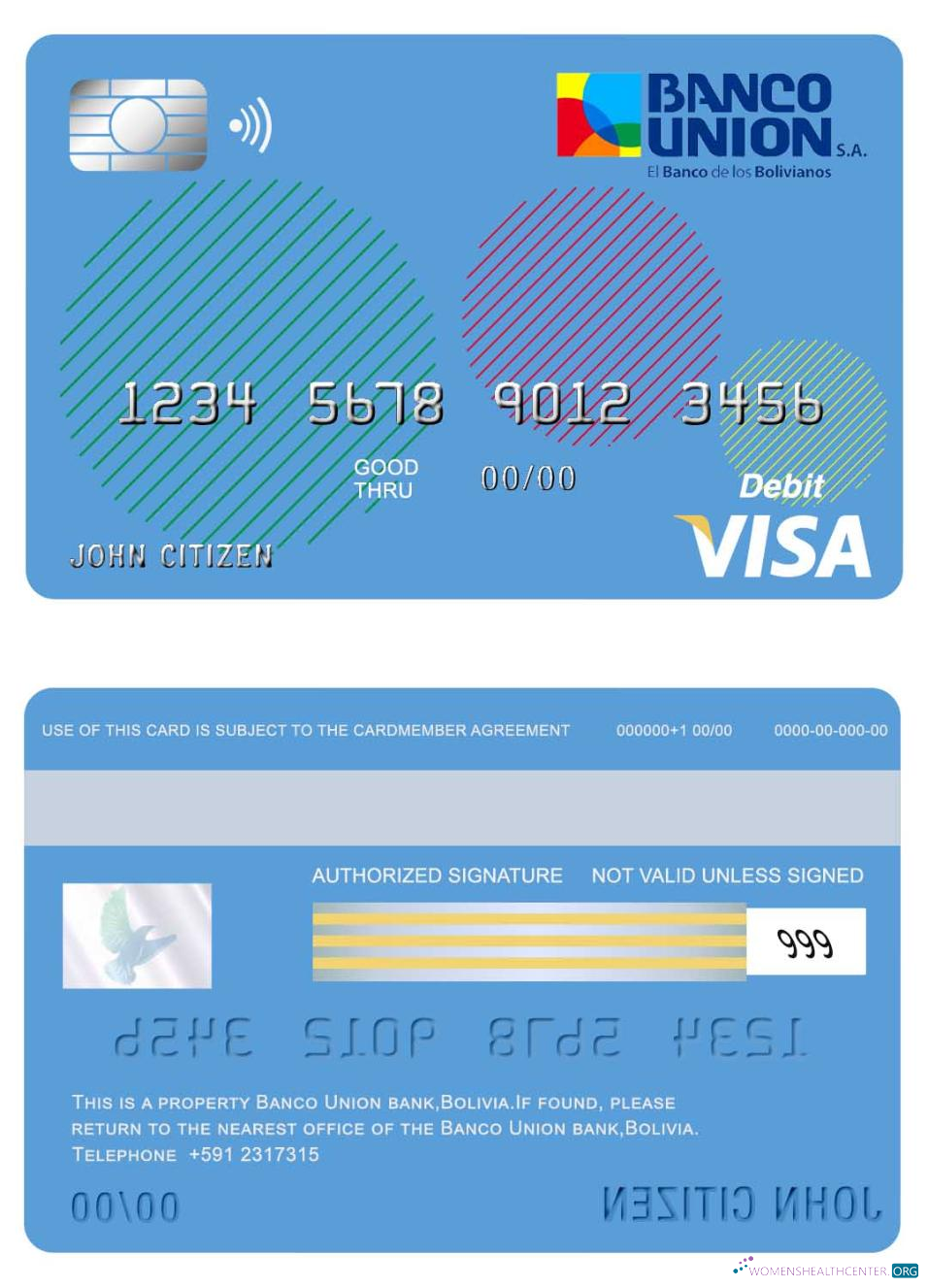 Premium Herunterladen Bolivien Banco Union Bank Visa Karte Photoshop Vorlage
