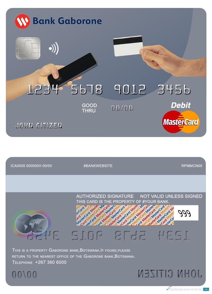 Professionelle Herunterladen Botsuana Bank Gaborone Mastercard Photoshop Vorlage