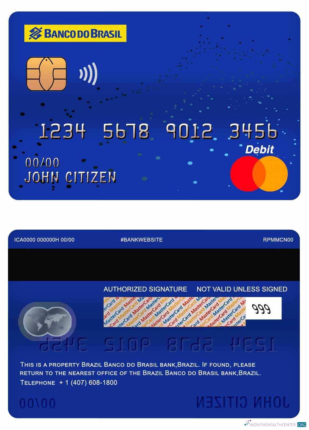 Premium Herunterladen Brasilien Banco Do Brasil Bank Master Debit Karte Photoshop Vorlage