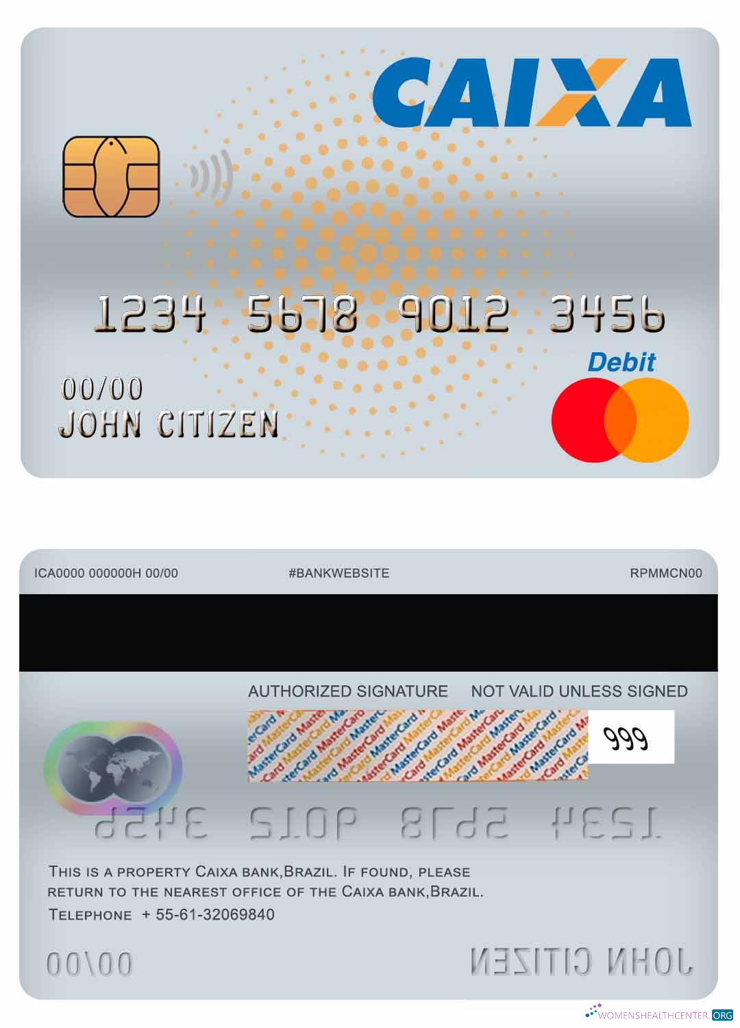 Premium Herunterladen Brasilien Caixa Bank Master Debit Karte Photoshop Vorlage
