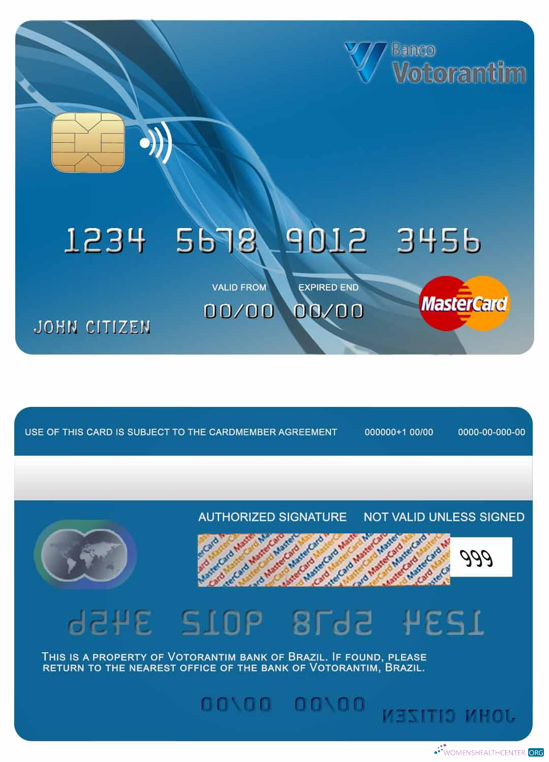 Professionelle Herunterladen Brasilien Votorantim Bank Mastercard Photoshop Vorlage
