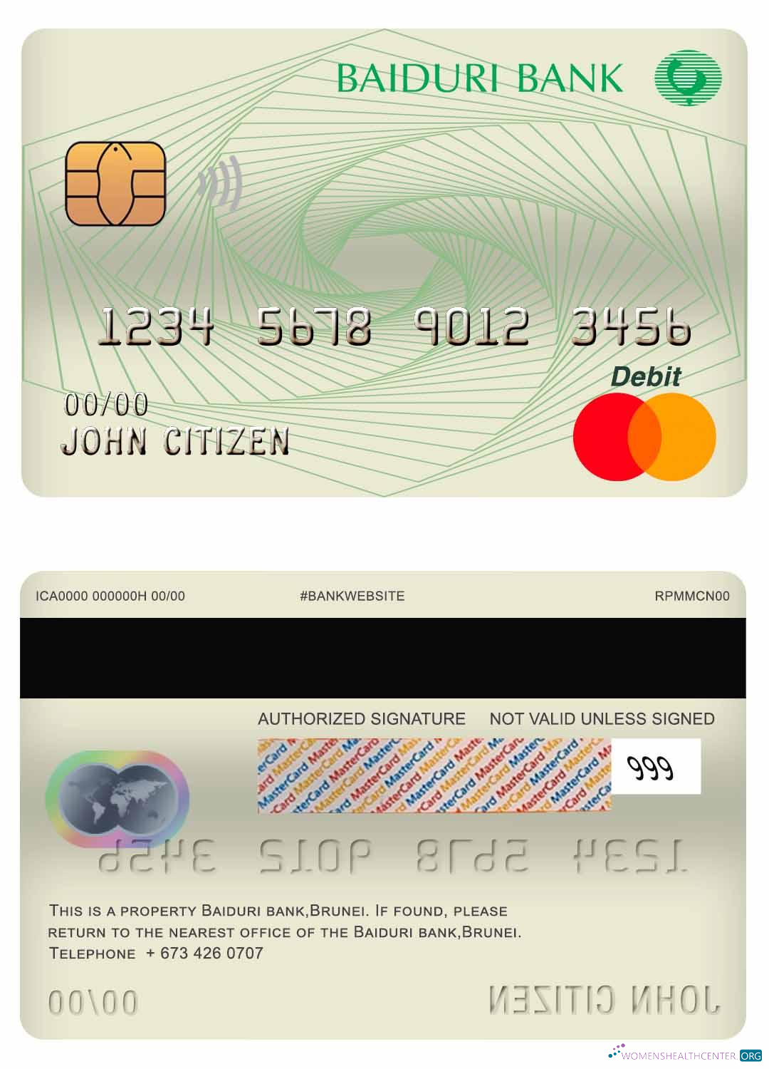 Premium Herunterladen Brunei Baiduri Bank Master Debit Karte Photoshop Vorlage