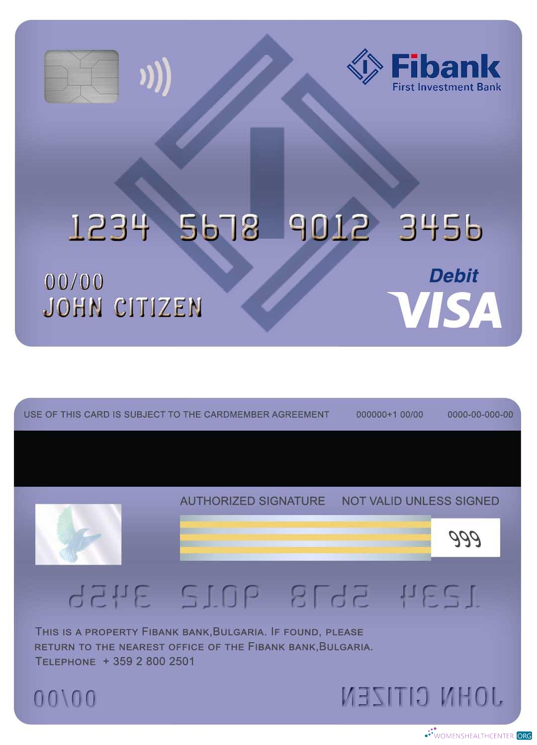 Premium Herunterladen Bulgarien Fibank Bank Visa Debit Karte Photoshop Vorlage