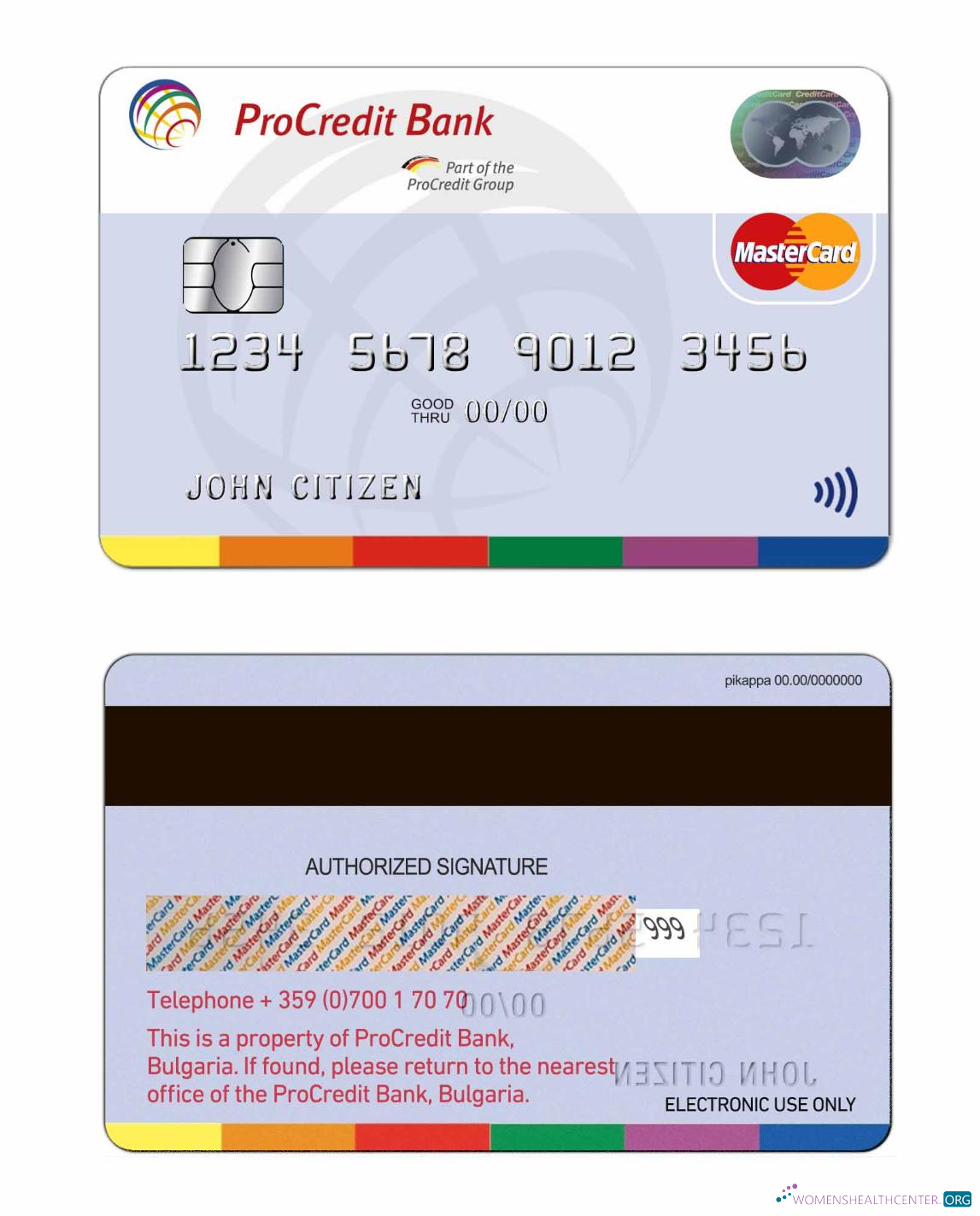 Premium Herunterladen Bulgarien ProCredit Bank Mastercard Photoshop Vorlage