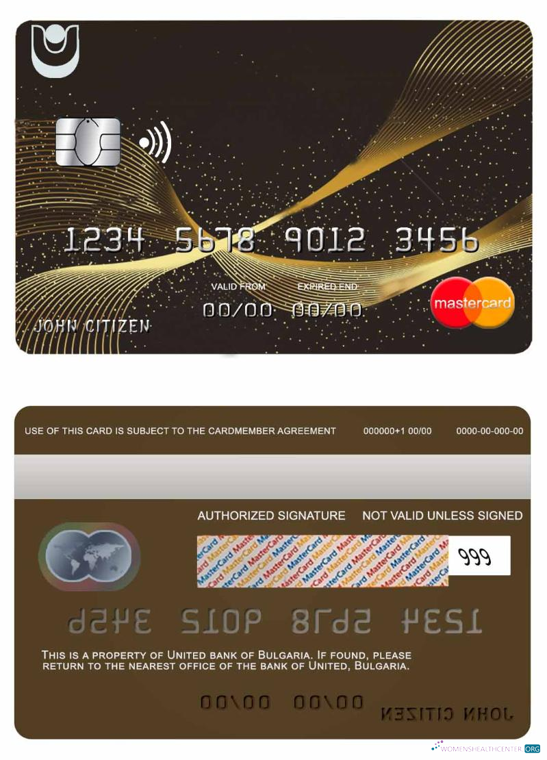 Premium Herunterladen Bulgarien Vereint Bank Mastercard Photoshop Vorlage