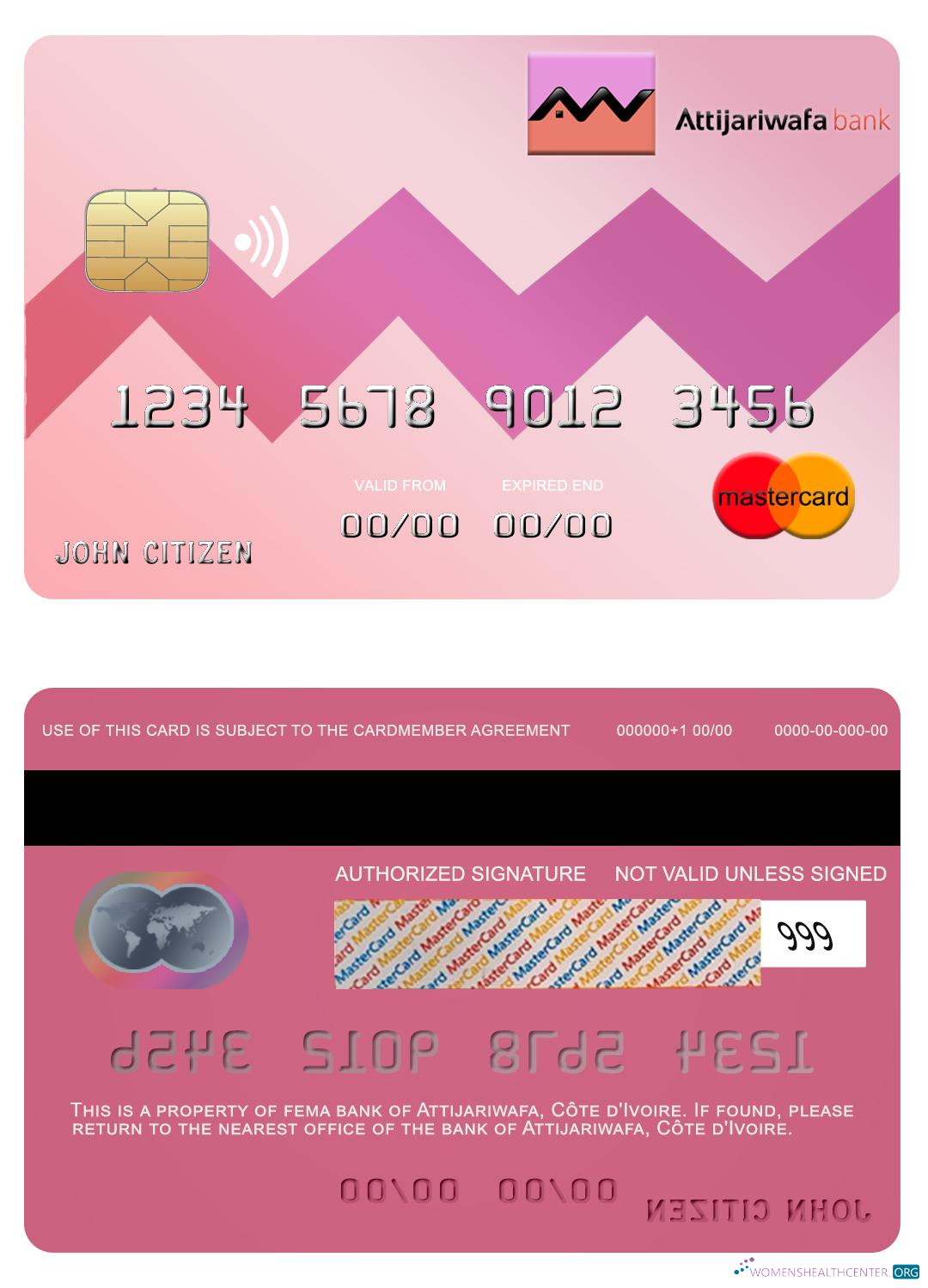 Premium Herunterladen Côte D'Ivoire Attijariwafa Bank Mastercard Photoshop Vorlage