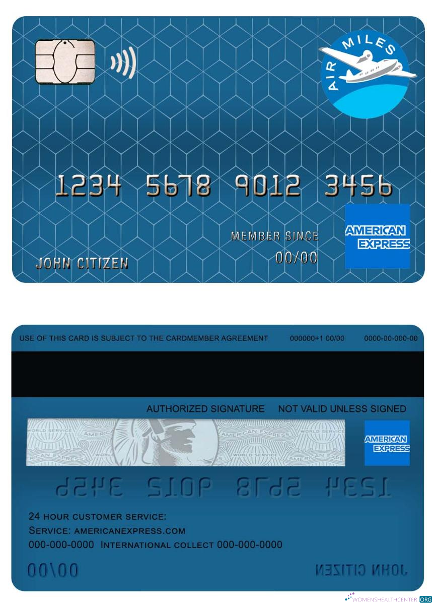Premium Herunterladen Kanada American Express Air Meilen Kredit Karte Photoshop Vorlage