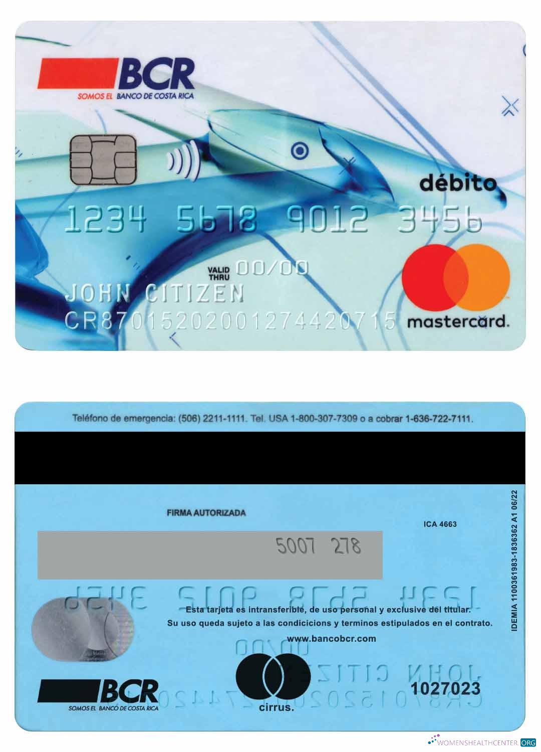 Premium Herunterladen Costa Rica The Bank von Costa Rica Mastercard Debit Version 2 Photoshop Vorlage