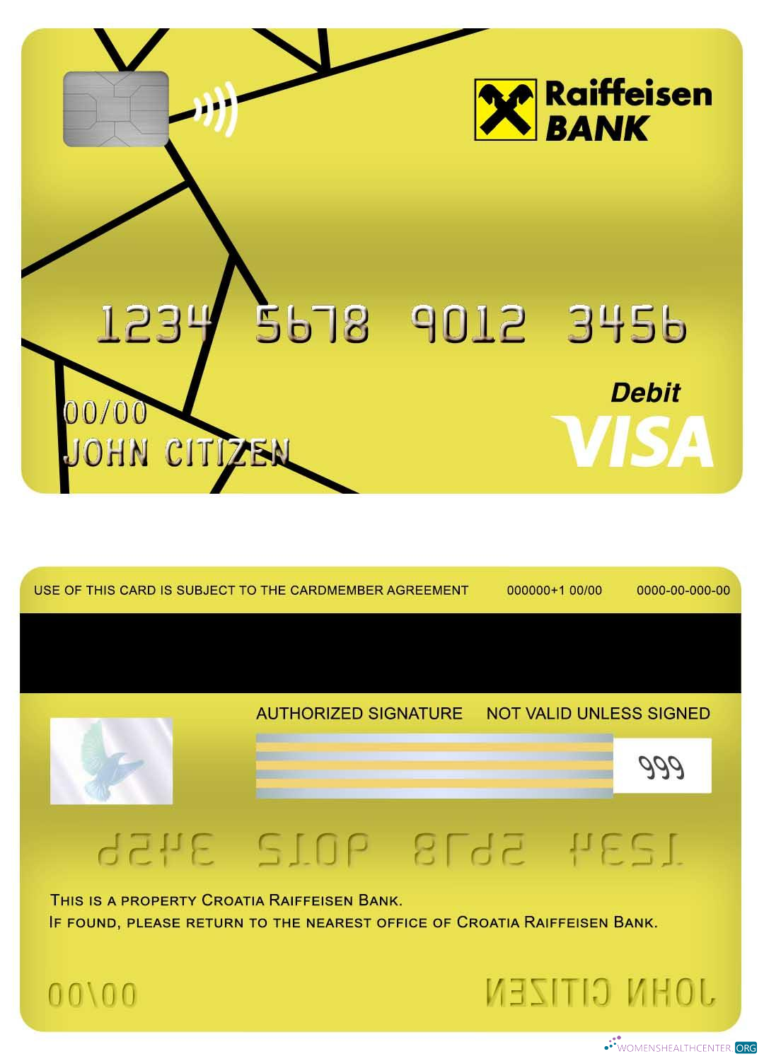Premium Herunterladen Kroatien Raiffeisen Bank Visa Debit Karte Photoshop Vorlage