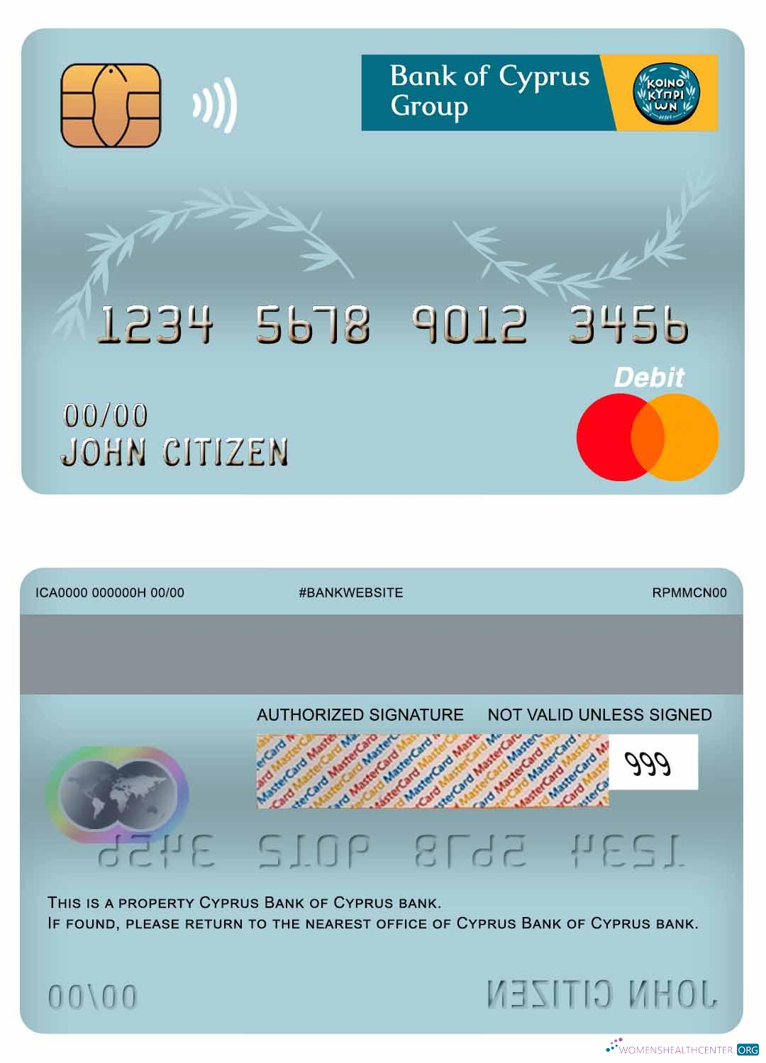 Premium Herunterladen Zypern Bank von Zypern Bank Master Debit Karte Photoshop Vorlage