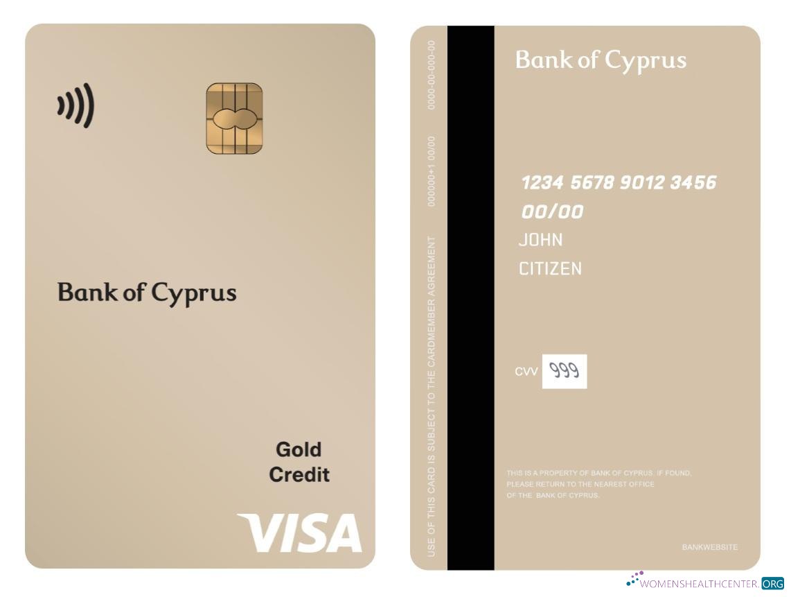 Realistische Herunterladen Zypern Bank von Zypern Visa Gold Kredit Vertical Karte Photoshop Vorlage