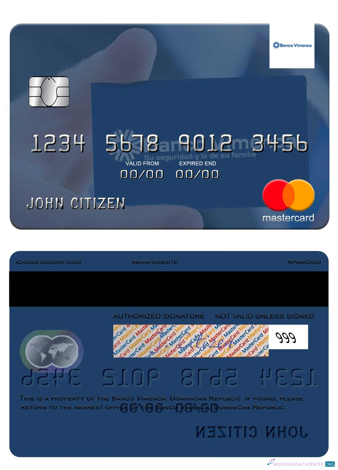 Premium Herunterladen Dominikanische Republik Banco Vimecan Mastercard Photoshop Vorlage