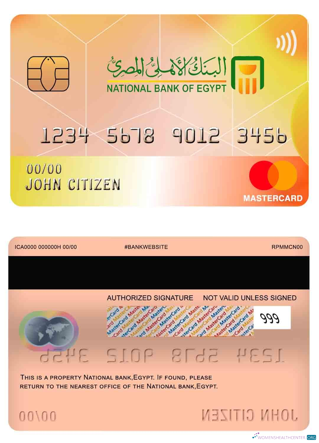 Premium Herunterladen Ägypten National Bank Mastercard Photoshop Vorlage