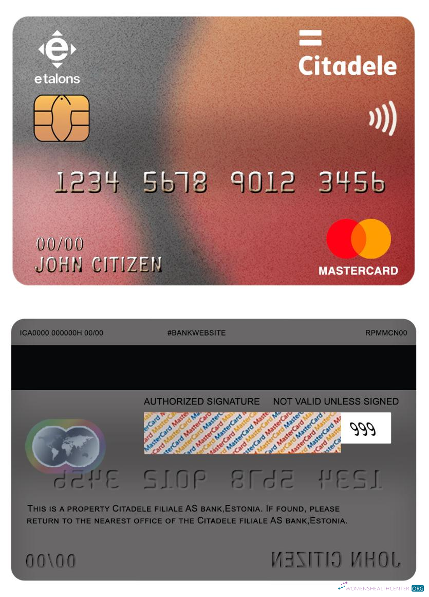 Premium Herunterladen Estland Citadele Filiale AS Bank Mastercard Photoshop Vorlage