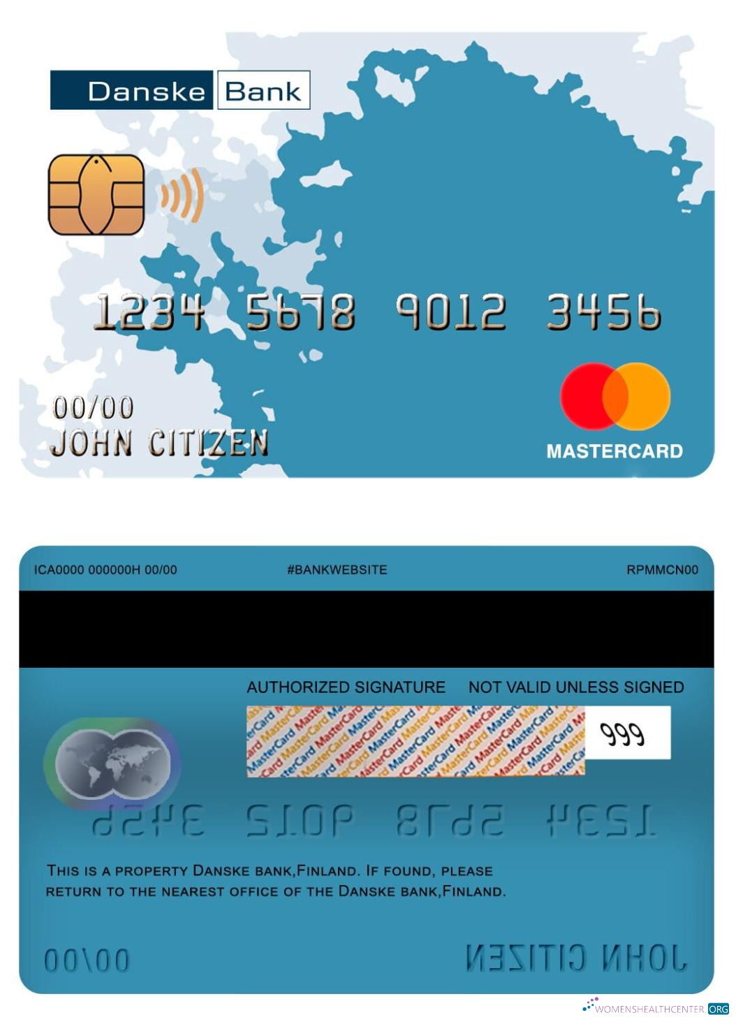 Premium Herunterladen Finnland Danske Bank Mastercard Photoshop Vorlage
