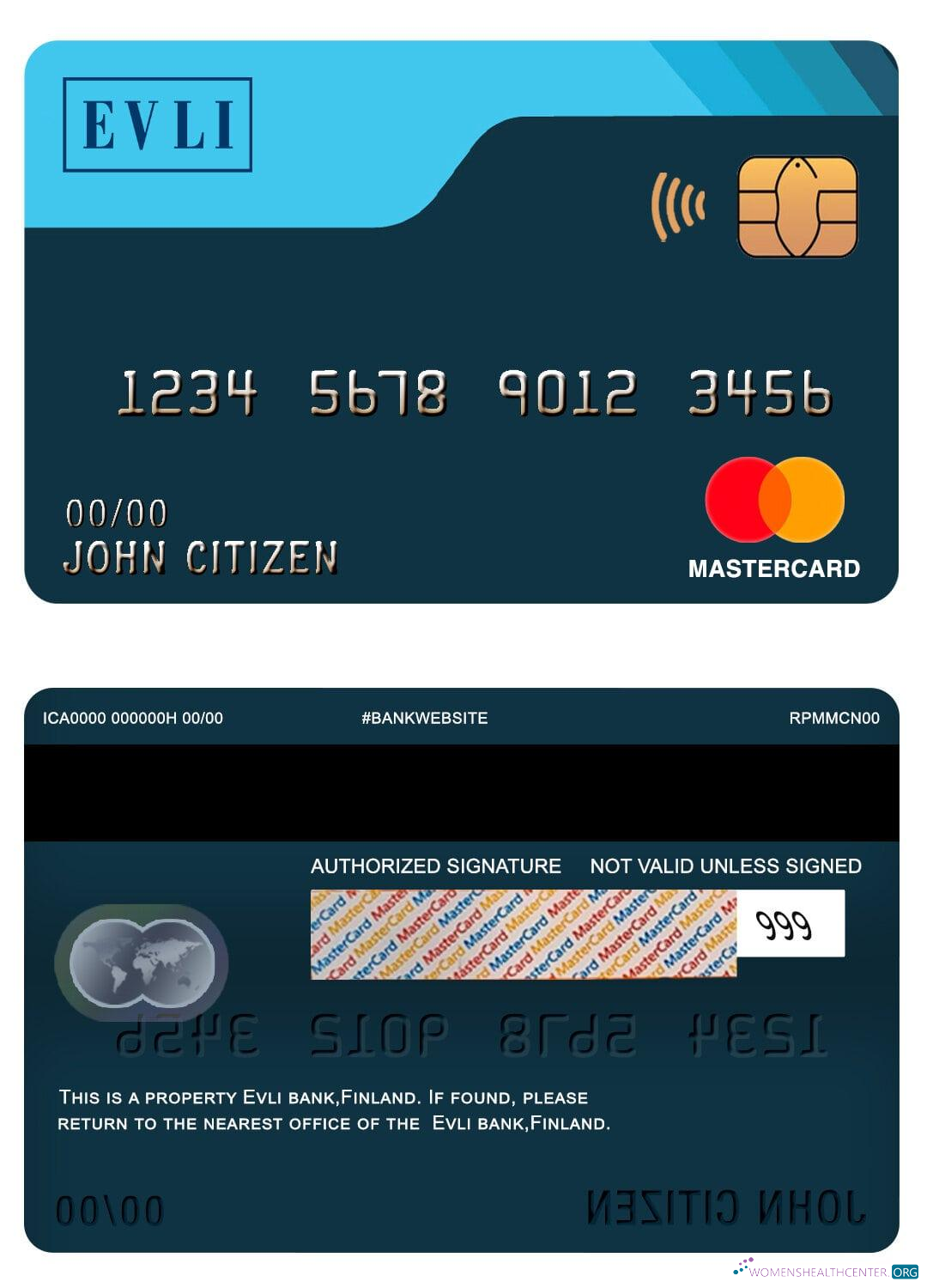 Professionelle Herunterladen Finnland Evli Bank Mastercard Photoshop Vorlage