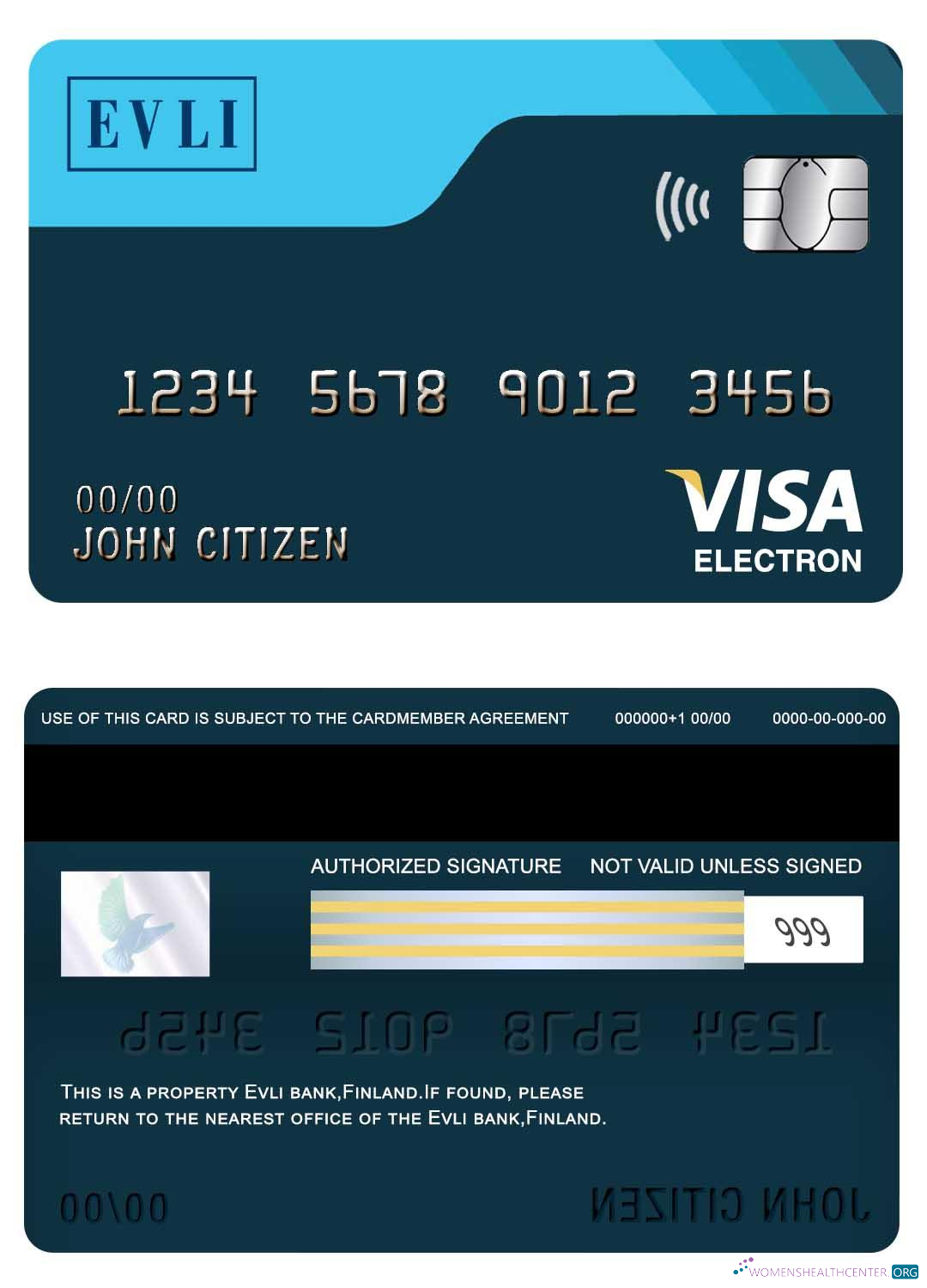 Premium Herunterladen Finnland Evli Bank Visa Electron Karte Photoshop Vorlage