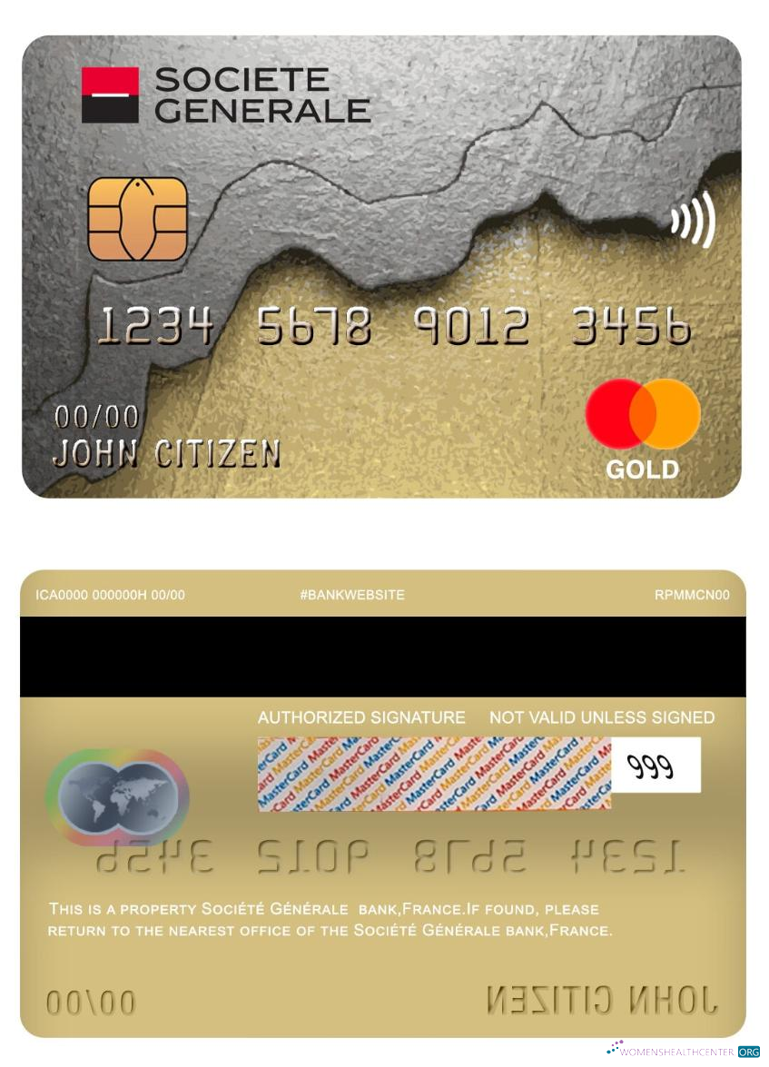 Hochwertige Herunterladen Frankreich Société Générale Bank Mastercard Photoshop Vorlage
