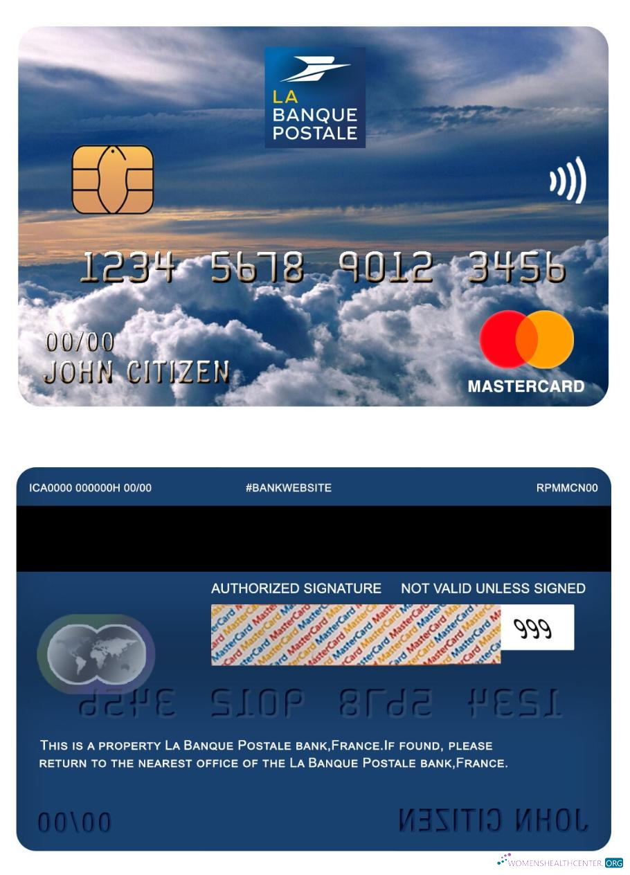 Professionelle Herunterladen Frankreich La Banque Postale Bank Mastercard Photoshop Vorlage