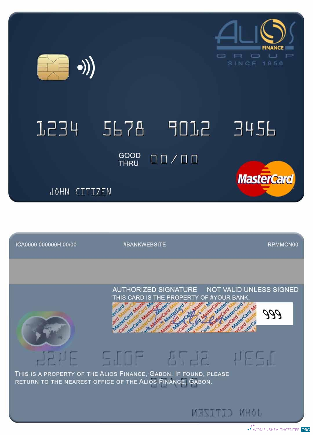 Premium Herunterladen Gabun Alios Finance Mastercard Photoshop Vorlage