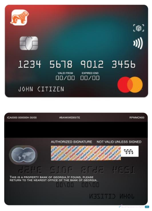 Premium Herunterladen Georgien Bank von Georgien Standart Mastercard Photoshop Vorlage