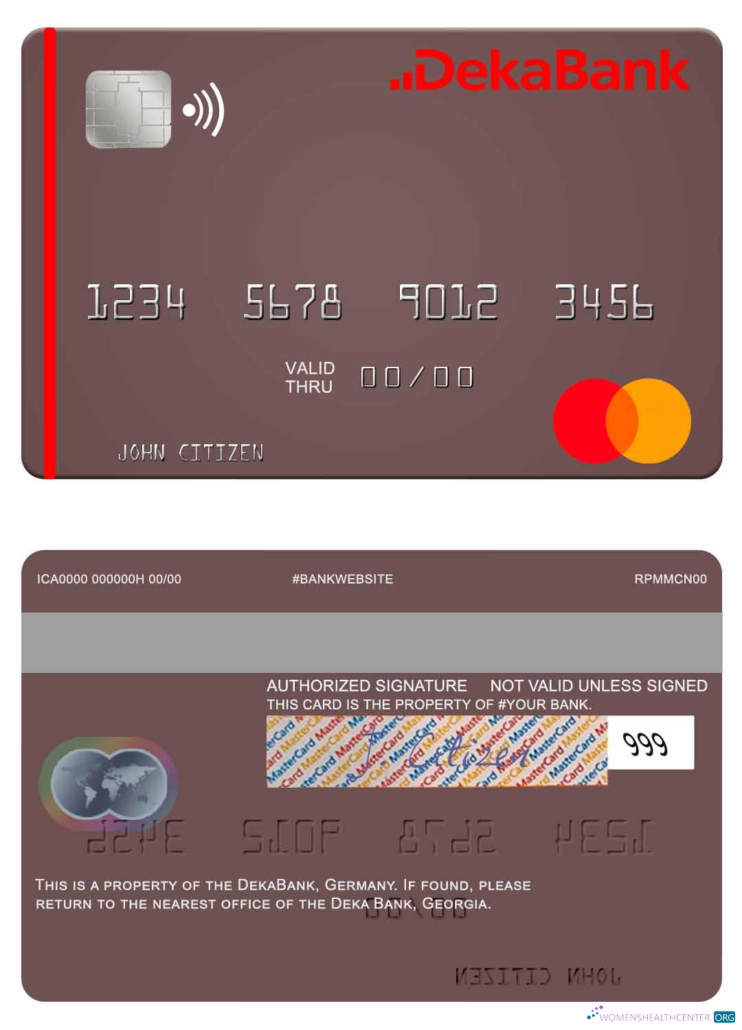 Hochwertige Herunterladen Deutschland Deka Bank Mastercard Photoshop Vorlage