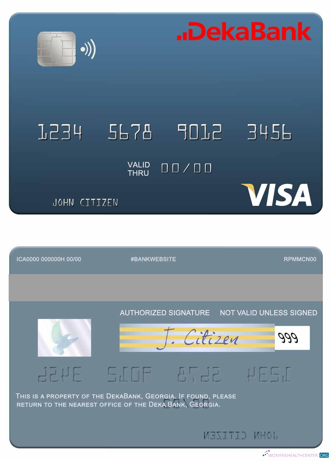 Hochwertige Herunterladen Deutschland Deka Bank Visa Debit Karte Photoshop Vorlage