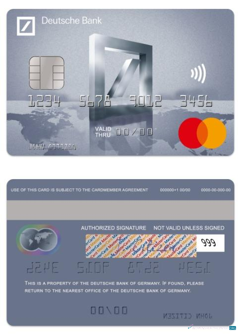 Premium Herunterladen Deutschland Deutsche Bank Reise Mastercard Photoshop Vorlage
