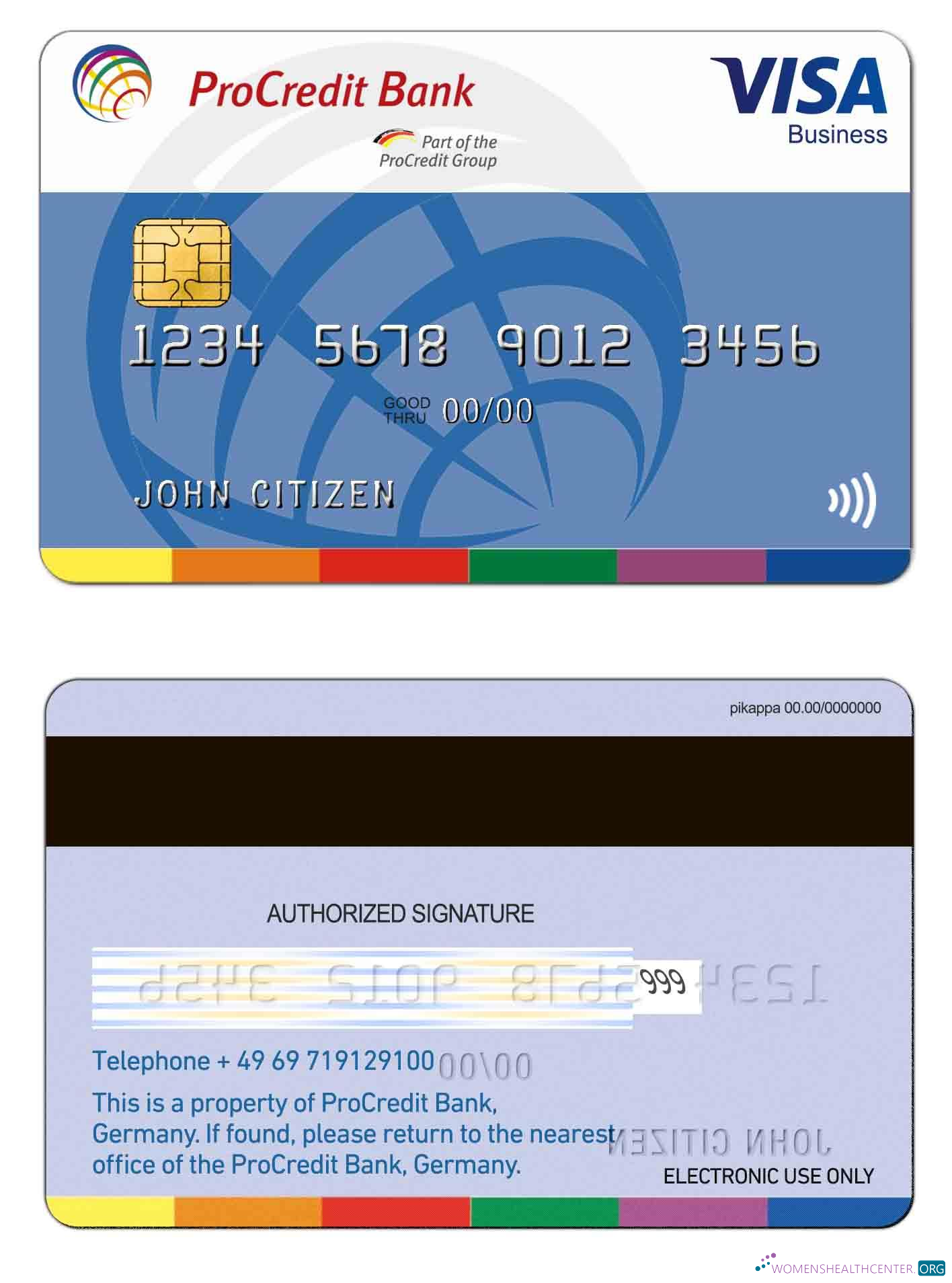 Premium Herunterladen Deutschland ProCredit Bank Visa Geschäftlich Photoshop Vorlage