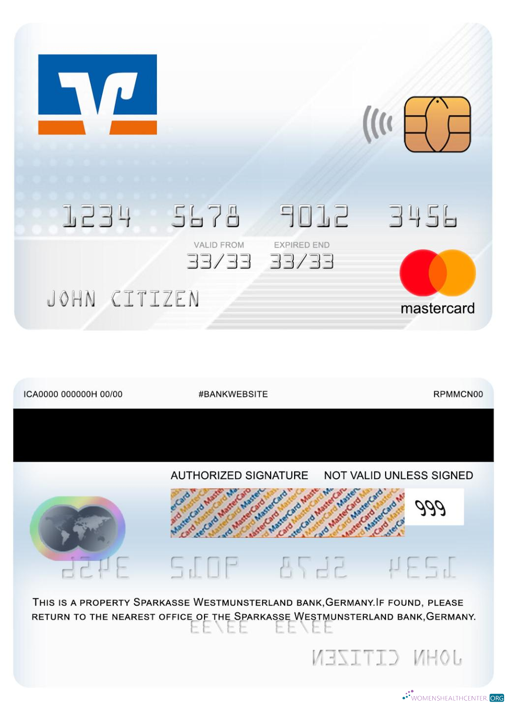Premium Herunterladen Deutschland Volksbank Mastercard Photoshop Vorlage
