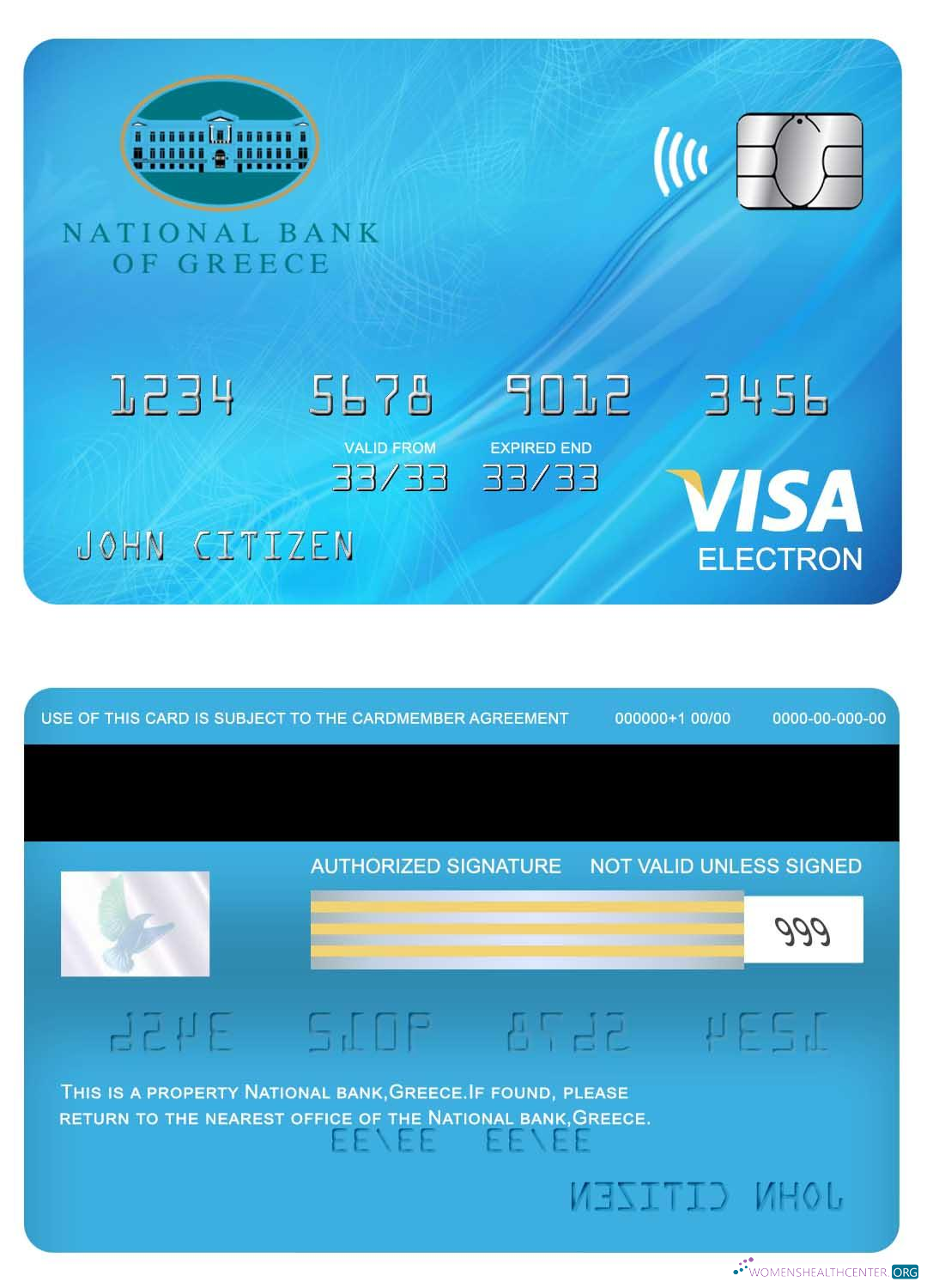 Premium Herunterladen Griechenland National Visa Electron Karte Photoshop Vorlage