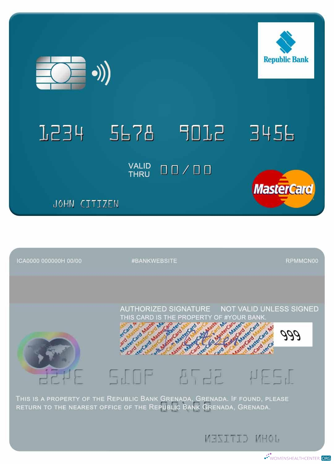 Professionelle Herunterladen Grenada Republik Bank Grenada Mastercard Photoshop Vorlage
