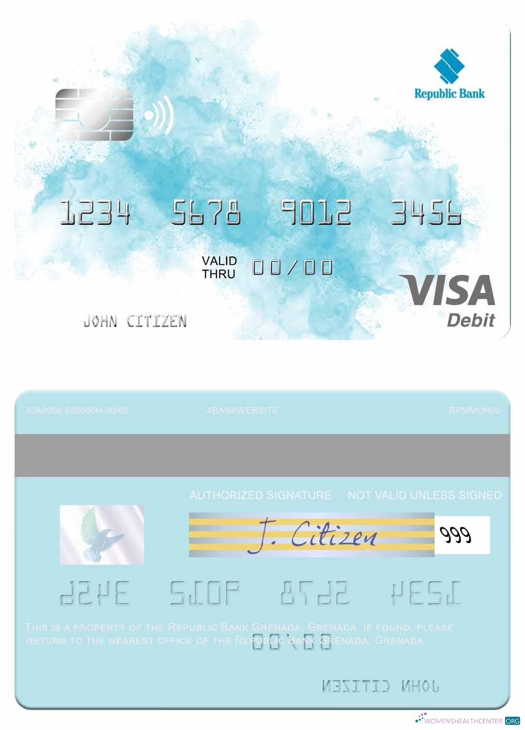Premium Herunterladen Grenada Republik Bank Grenada Visa Debit Karte Photoshop Vorlage