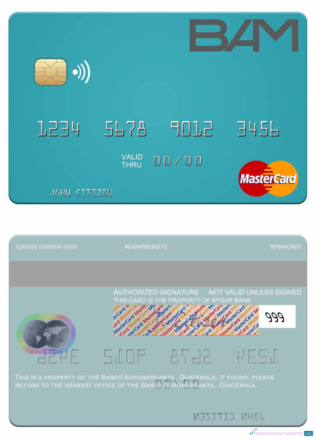 Premium Herunterladen Guatemala Banco Agromercantil Mastercard Photoshop Vorlage