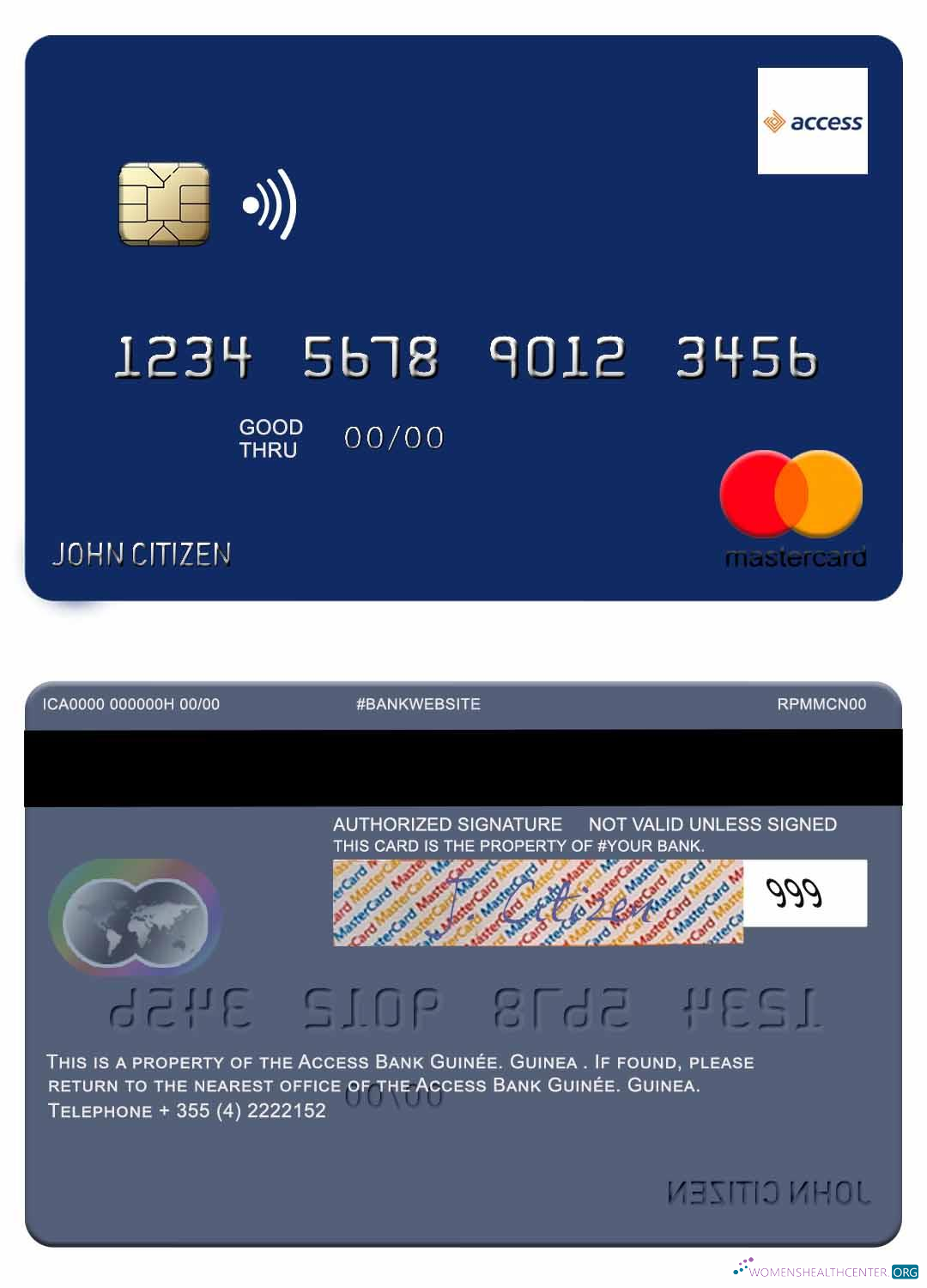 Premium Herunterladen Guinea Access Bank Guinée Mastercard Photoshop Vorlage