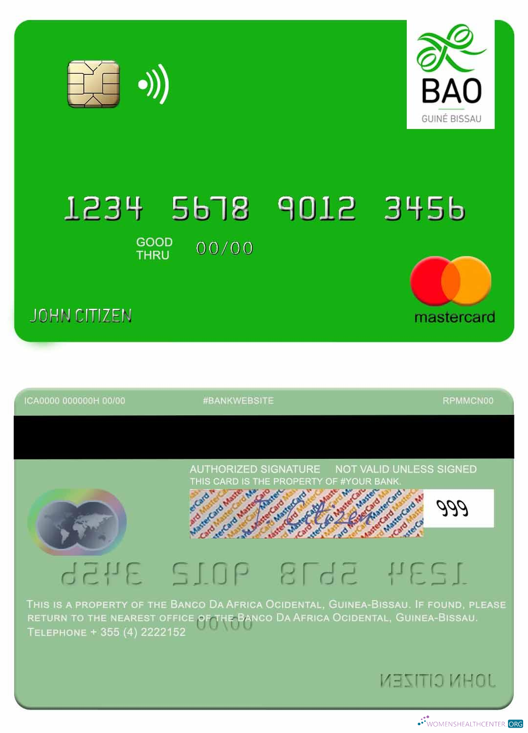 Premium Herunterladen Guinea Bissau Banco Da Africa Ocidental Mastercard Photoshop Vorlage