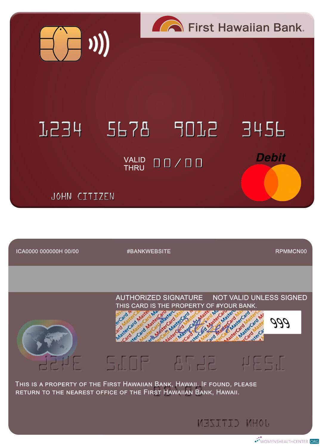 Premium Herunterladen Hawaii Erste Hawaiian Bank Mastercard Photoshop Vorlage