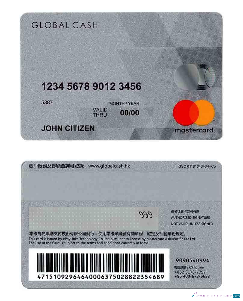 Realistische Herunterladen Hong Kong Global Cash Mastercard Photoshop Vorlage