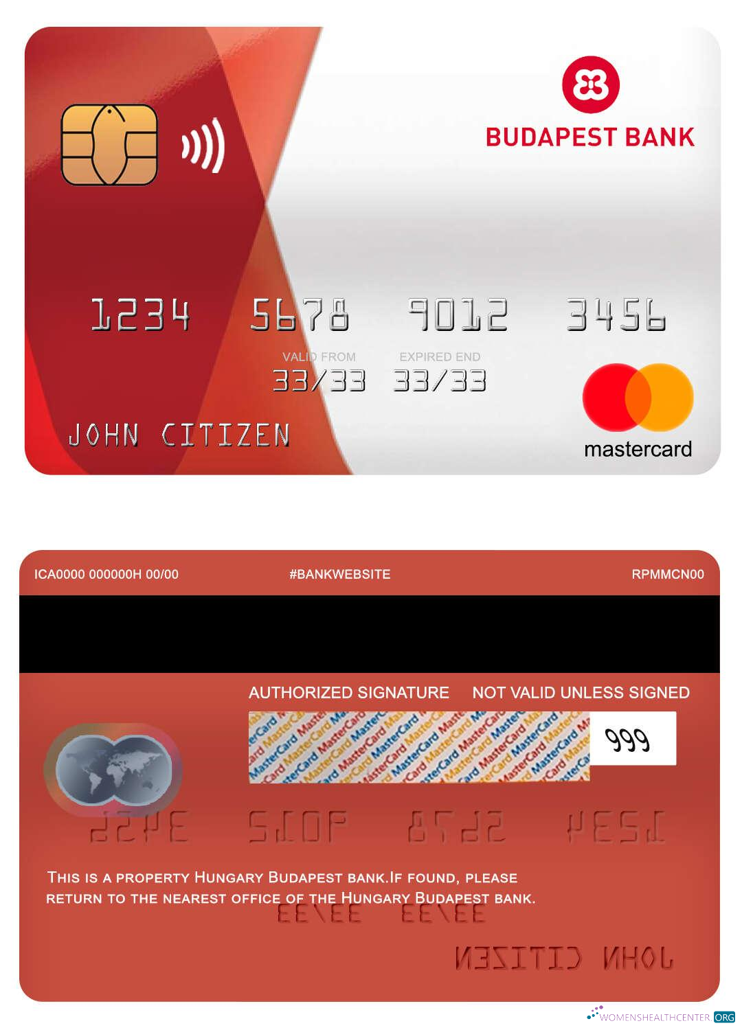 Professionelle Herunterladen Ungarn Budapest Bank Mastercard Photoshop Vorlage