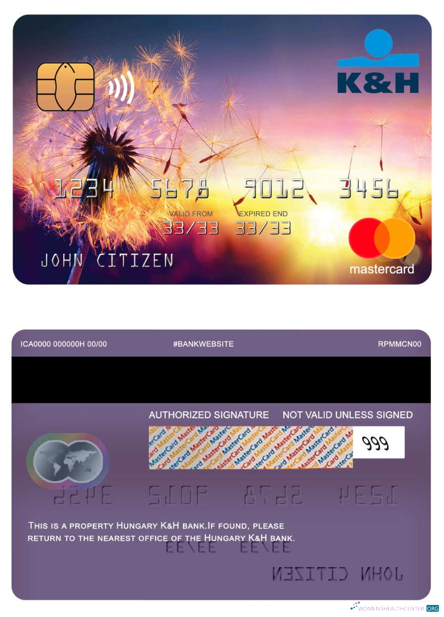 Premium Herunterladen Ungarn K&H Mastercard Photoshop Vorlage