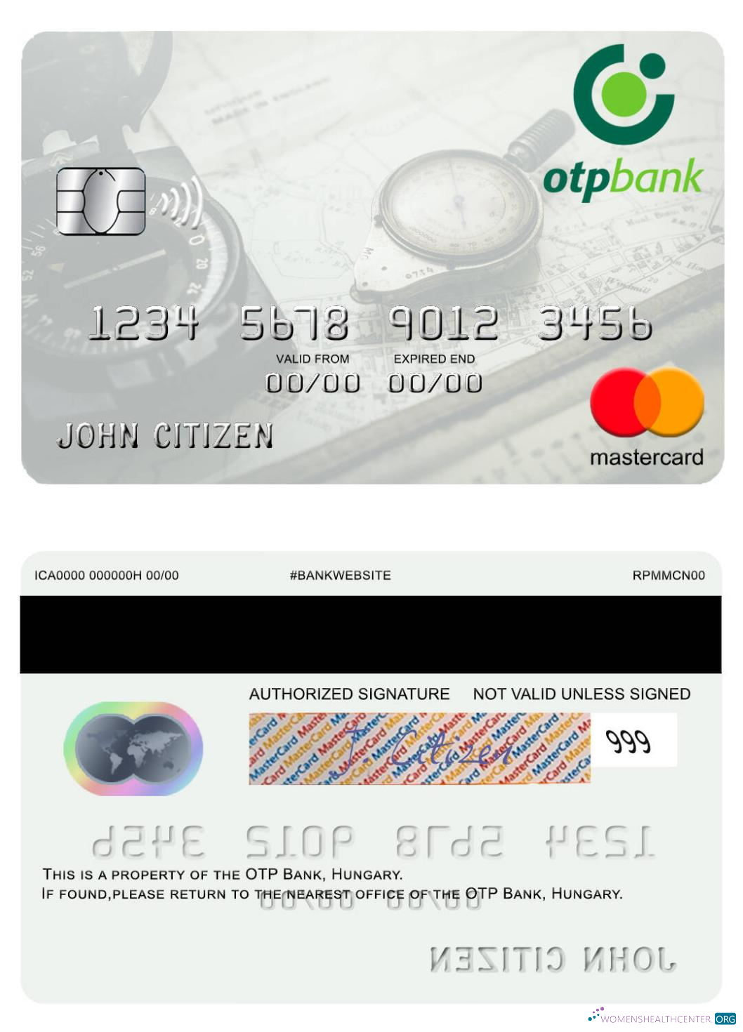 Premium Herunterladen Ungarn OTP Bank Mastercard Photoshop Vorlage