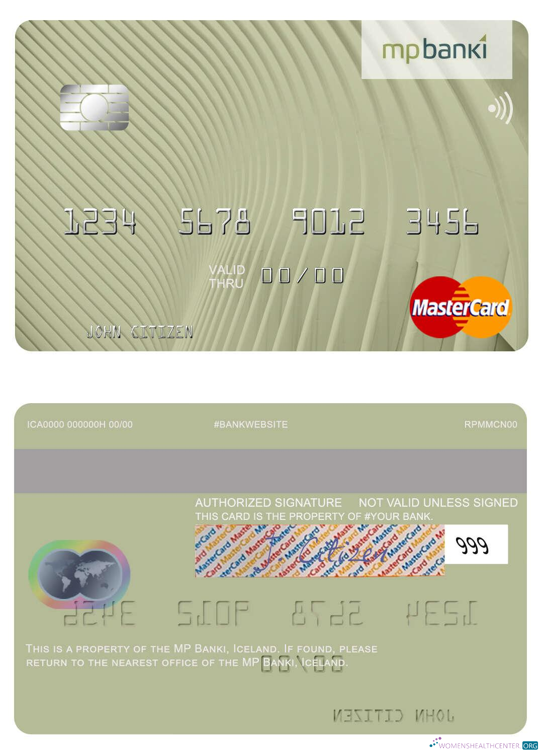 Professionelle Herunterladen Insel MP Banki Mastercard Photoshop Vorlage