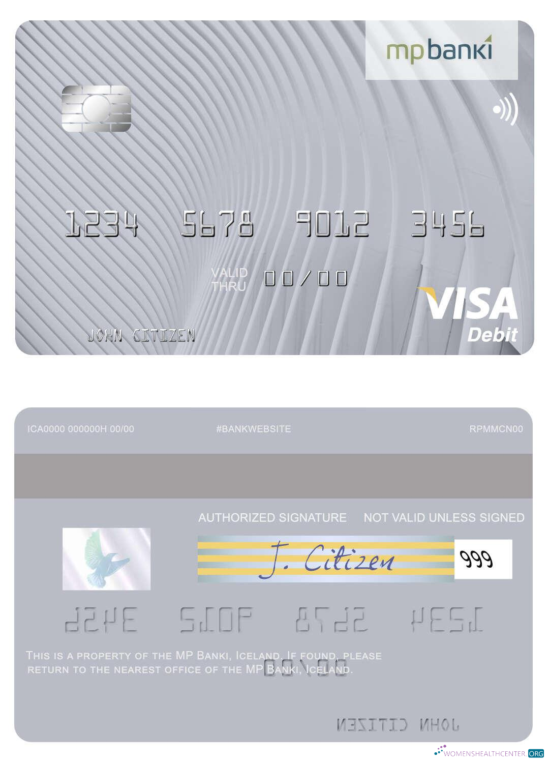 Hochwertige Herunterladen Insel MP Banki Visa Debit Karte Photoshop Vorlage